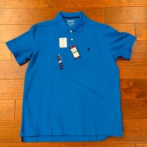 Izod Teal Blue Mens Polo Shirt